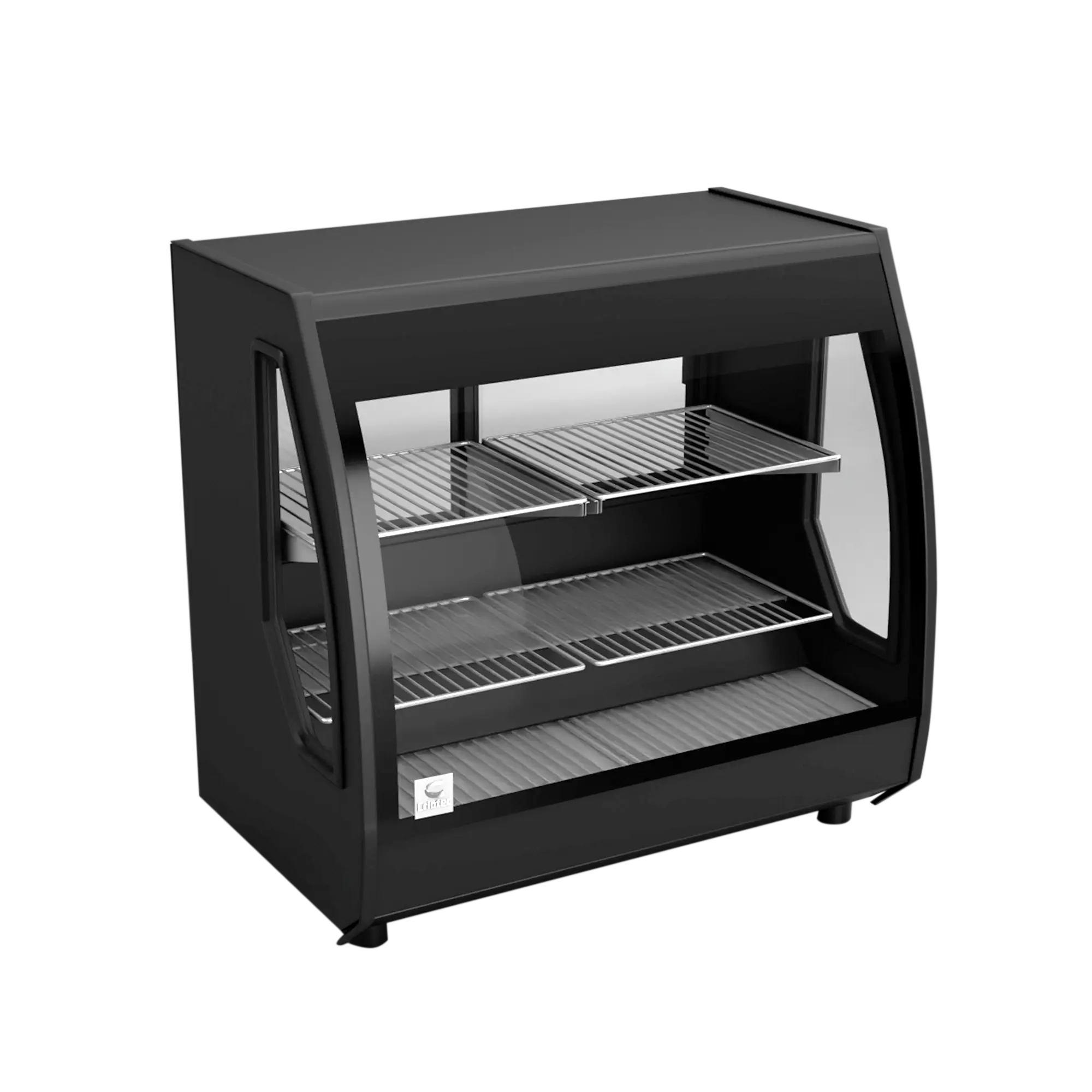 Vitrina curva modular de mostrador con 120 cm